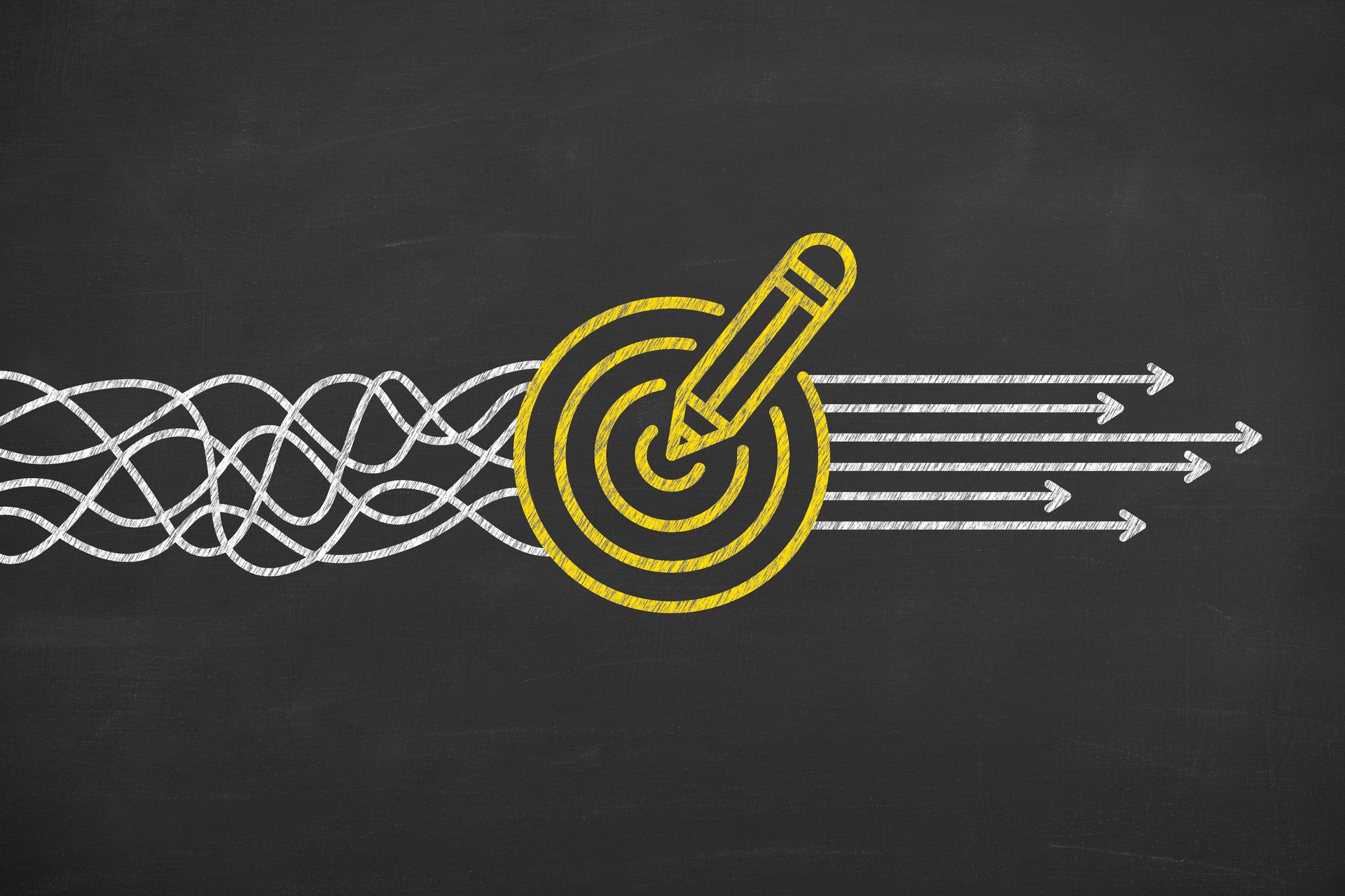 Goal Solution Concepts on Blackboard Backgroud.